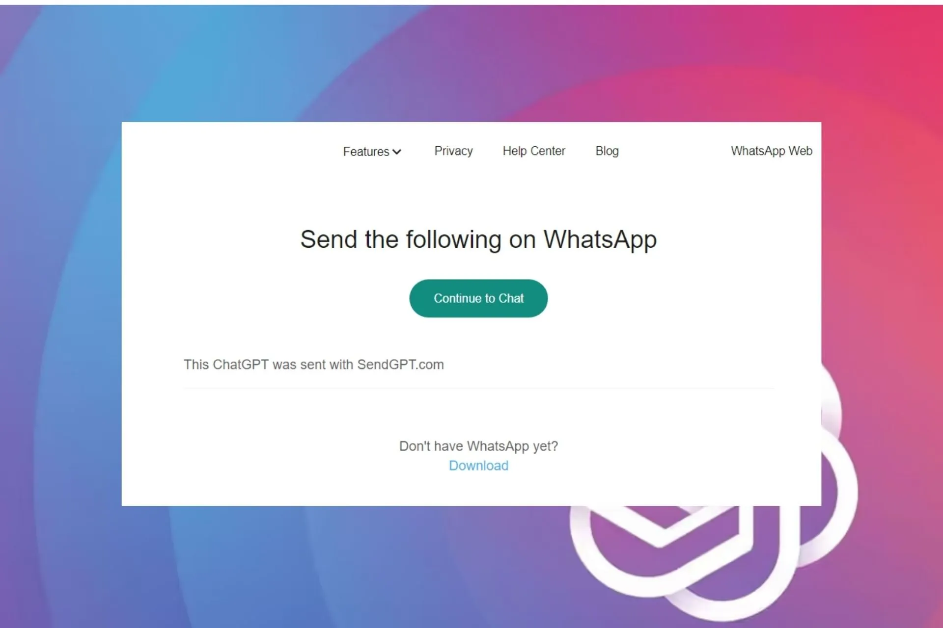 ChatGPT WhatsApp Integration: New Features Explained